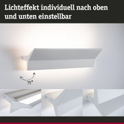 Weißer verstellbarer Wandstrahler aus Metall mit individuell einstellbarem Lichteffekt nach oben und unten