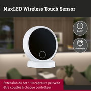 Capteur tactile sans fil MaxLED blanc et noir avec fonction dimmable marche/arrêt pour éclairage LED