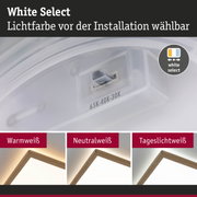 Weißer Lichtfarbenschalter für LED-Leuchten mit wählbaren Warmweiß-, Neutralweiß- und Tageslichtweiß-Tönen