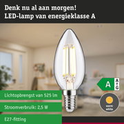 Transparante kaarsvormige LED-lamp met warm wit licht en ultra-efficiënte energiebesparing