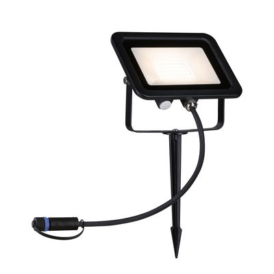 Projecteur LED extérieur noir avec piquet de terre et câble pour éclairage de jardin
