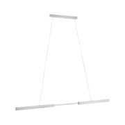 Moderne LED-Pendelleuchte aus gebürstetem Aluminium in Silber für stilvolle Raumbeleuchtung