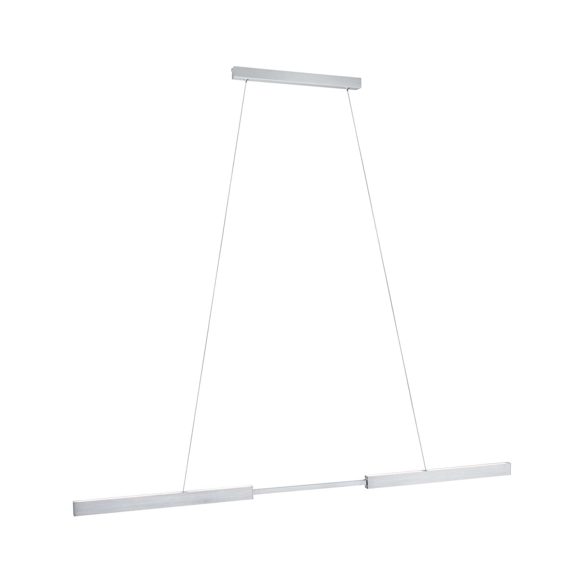 Moderne LED-Pendelleuchte aus gebürstetem Aluminium in Silber für stilvolle Raumbeleuchtung