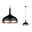 Neordic Luminaire en suspension Embla E27 max. 20W Noir/Cuivre Dépoli gradable Métal Suspension en métal noir avec bord cuivré, lampe suspendue design moderne pour intérieur