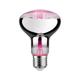 Reflective light bulb with pink glass and E27 base for decorative LED lighting