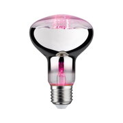 Reflektierende Glühbirne mit rosa Glas und E27-Fassung für dekorative LED-Beleuchtung