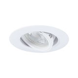 White recessed spotlight made of plastic with adjustable LED lamp for versatile lighting