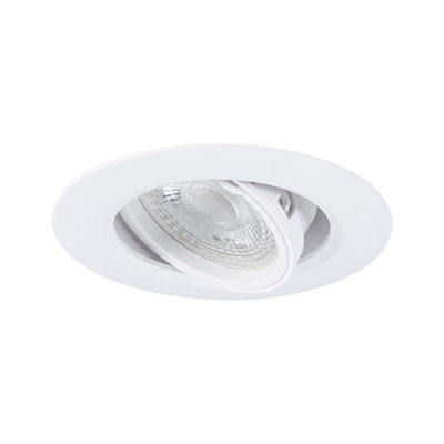 Witte inbouwspot van kunststof met verstelbare LED-lamp voor moderne binnenverlichting
