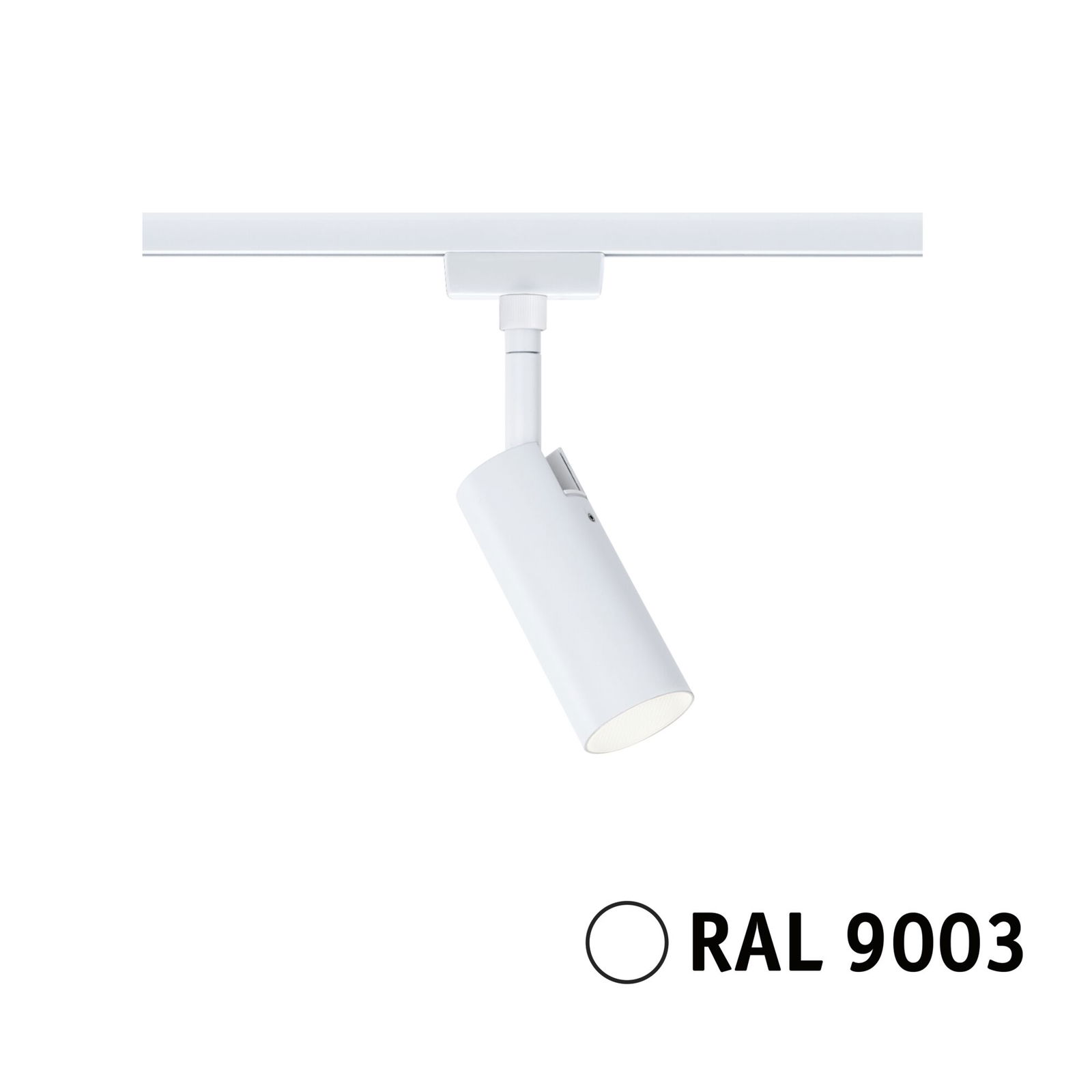 URail Spot sur rail LED 3-Step-Dim Tubo Spot individuel 150lm 4W 3000K gradable 230V Blanc signal