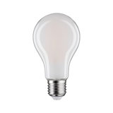 Klassische matte Glühbirne mit E27-Fassung in Weiß für energiesparende Beleuchtung