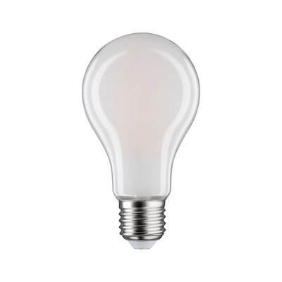 Klassische matte Glühbirne mit E27-Fassung in Weiß für energiesparende Beleuchtung