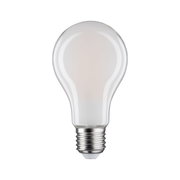 Klassische matte Glühbirne mit E27-Fassung in Weiß für energiesparende Beleuchtung