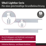 URail Lightbar Ceris in Weiß für gleichmäßige Grundbeleuchtung mit Memory- und Reset-Funktion