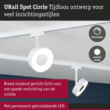 Witte URail Spot Circle LED-spot met dimbare neutraalwitte verlichting voor veelzijdige interieurverlichting