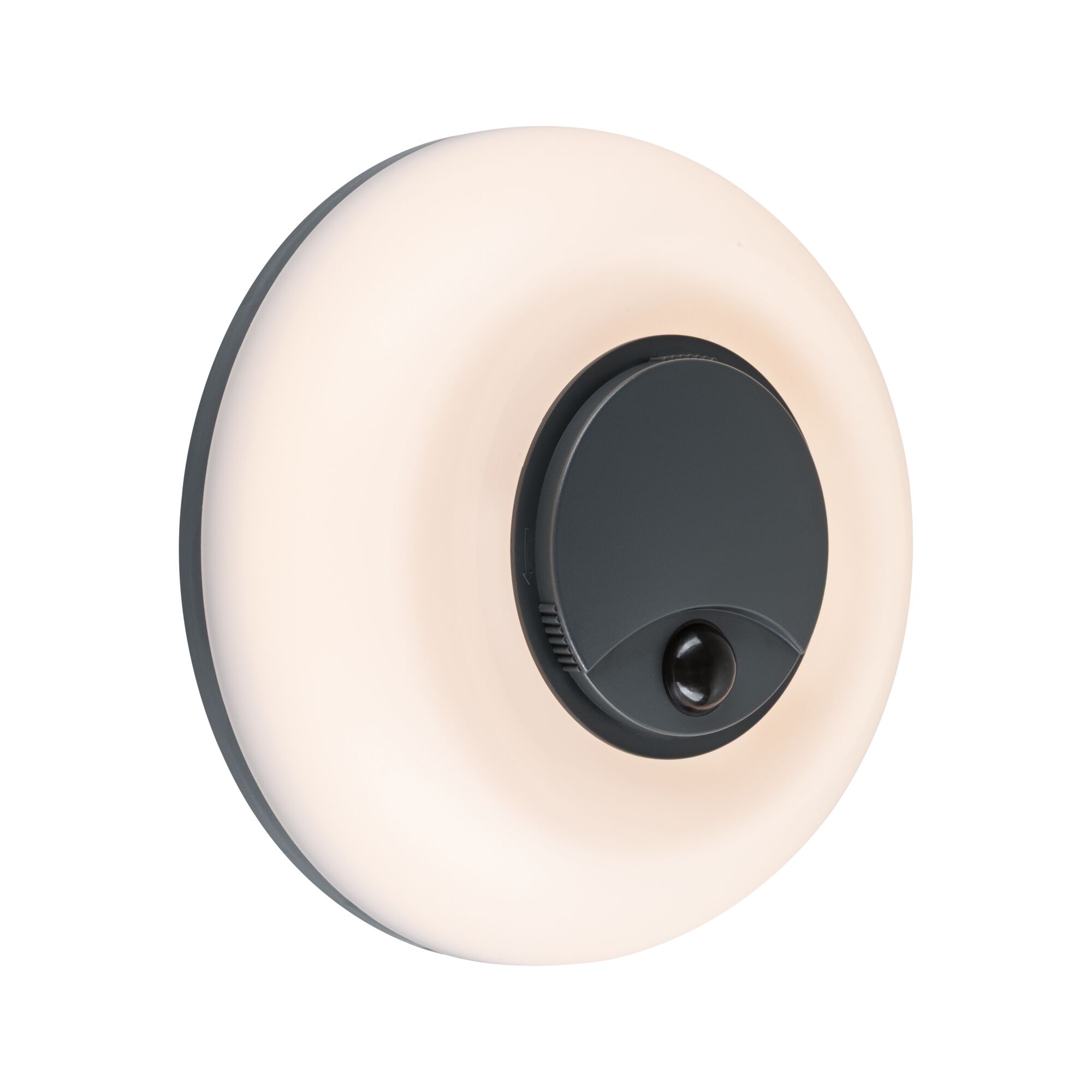 Applique d'extérieur LED Aureva incl. détecteur de mouvement IP65 rond 220mm 2200 - 4000K 20,5W 1630lm 230V Anthracite/Blanc Polycarbonate