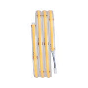 Flexible LED strip with warm white light and transparent silicone coating for versatile lighting