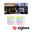 LumiTiles LED Fliesen Smart Home Zigbee 3.0 Square 2er-Set IP44 100x10mm 2x12lm 230/12V 2x0,8W dimmbar RGBW+ Weiß Kunststoff/Aluminium LED-Wandlicht mit Farbwechsel in modernem Badezimmer mit schwarzer Fliese und Holzwaschtisch, Zigbee kompatibel