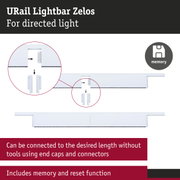 White URail Lightbar Zelos track with memory function for directed light and tool-free connection