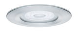 Rundes Einbau-LED-Leuchtmittel aus gebürstetem Aluminium in Silber für moderne Raumbeleuchtung.