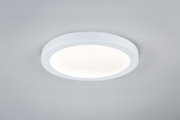 Round white LED ceiling light with matte diffuser for modern room lighting
