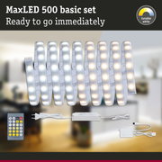 MaxLED 500 LED strip with remote and power supply, tunable white light, flexible lighting solution