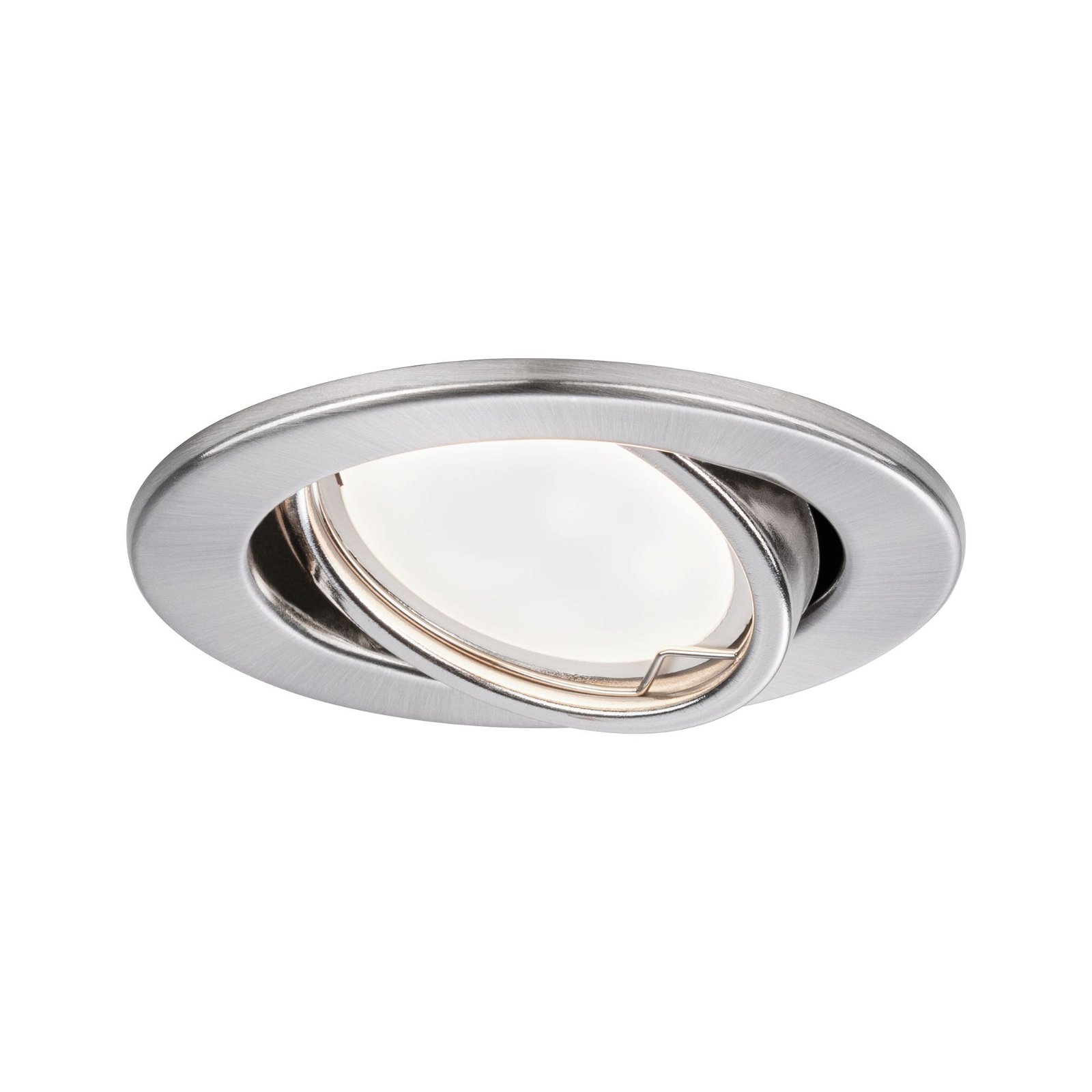 Recessed luminaire 3-piece set Swivelling round 90mm 20° GU10 max. 3x10W 230V dimmable Brushed iron