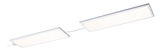 Modern wit LED-paneel met twee rechthoekige lichtvlakken en verbindingskabel voor binnenverlichting