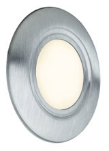Spot LED encastré rond avec cadre en aluminium brossé argenté pour éclairage intérieur moderne