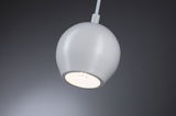 White metal LED pendant lamp with round shape for modern indoor lighting