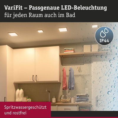 VariFit LED-Deckenleuchten in Weiß, spritzwassergeschützt IP44, ideal für Badezimmerbeleuchtung