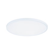 Round white LED ceiling light made of plastic for energy-efficient room lighting
