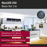 MaxLED 250 LED-Lichtleiste 3 m in Weiß mit Schutzabdeckung für dekorative Küchenbeleuchtung