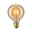 1879 230 V Filament LED Globe G95 E27 170lm 2,7W 1800K Gold Round LED bulb with amber glass and visible filaments for decorative lighting and warm ambiance