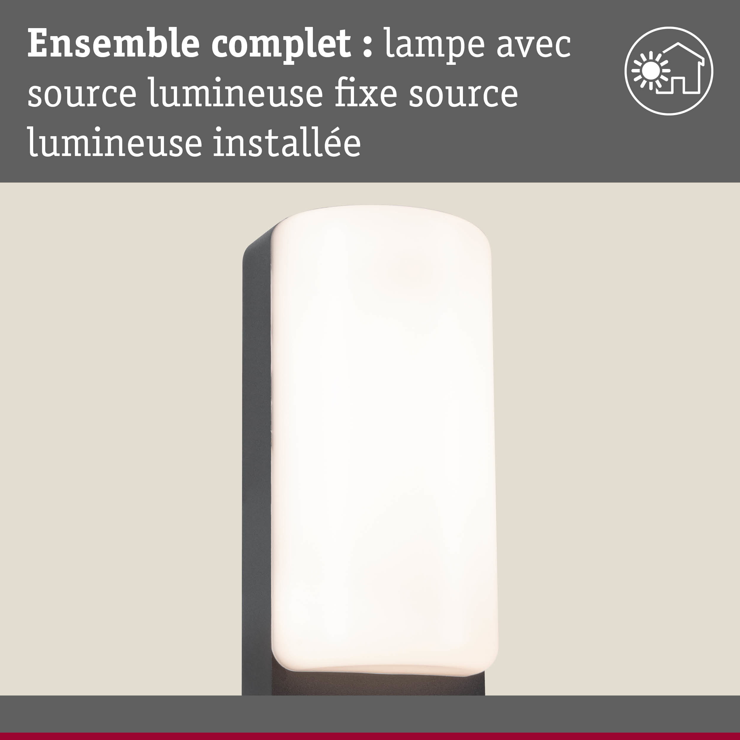 Applique murale moderne avec verre blanc et support métal noir pour éclairage intérieur