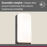 Applique murale moderne avec verre blanc et support métal noir pour éclairage intérieur