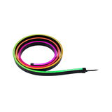 Colorful flexible LED light strip with black base for decorative and ambient lighting solutions