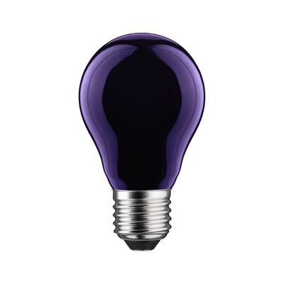 Ampoule avec verre violet et base argentée, lampe LED décorative pour éclairage d'ambiance