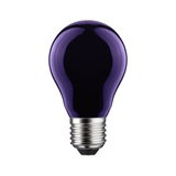 Light bulb with purple glass and silver base, decorative LED lamp for ambient lighting