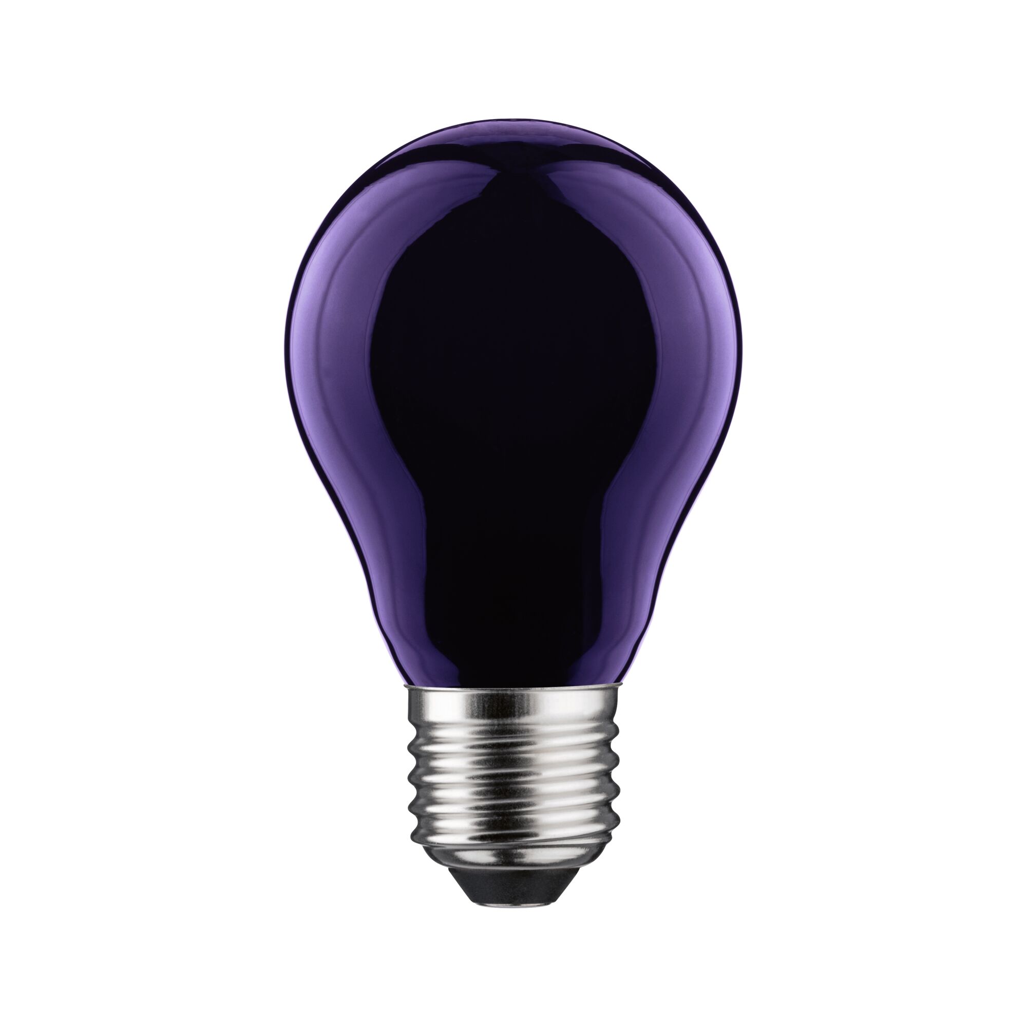 Gloeilamp Effectlicht E27 230V 75W 100000K dimbaar Blacklight Gloeilamp met paars glas en zilveren voet, decoratieve LED-lamp voor sfeerverlichting
