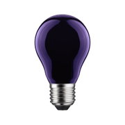 Light bulb with purple glass and silver base, decorative LED lamp for ambient lighting