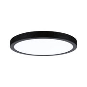 Runde LED-Deckenleuchte mit schwarzem Aluminiumrahmen und weißem Diffusor für modernes Raumlicht