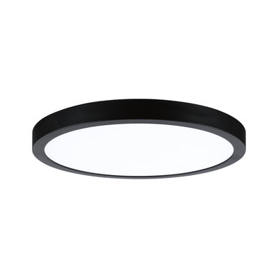 Runde LED-Deckenleuchte mit schwarzem Aluminiumrahmen und weißem Diffusor für modernes Raumlicht