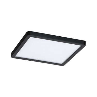 Plafonnier LED carré noir avec diffuseur blanc pour un éclairage intérieur moderne