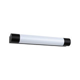 Black and white LED wall light with matte plastic housing for modern indoor lighting
