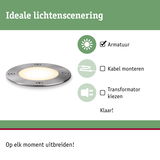 Ronde inbouwspot van roestvrij staal met warm wit licht voor flexibele verlichting en eenvoudige montage