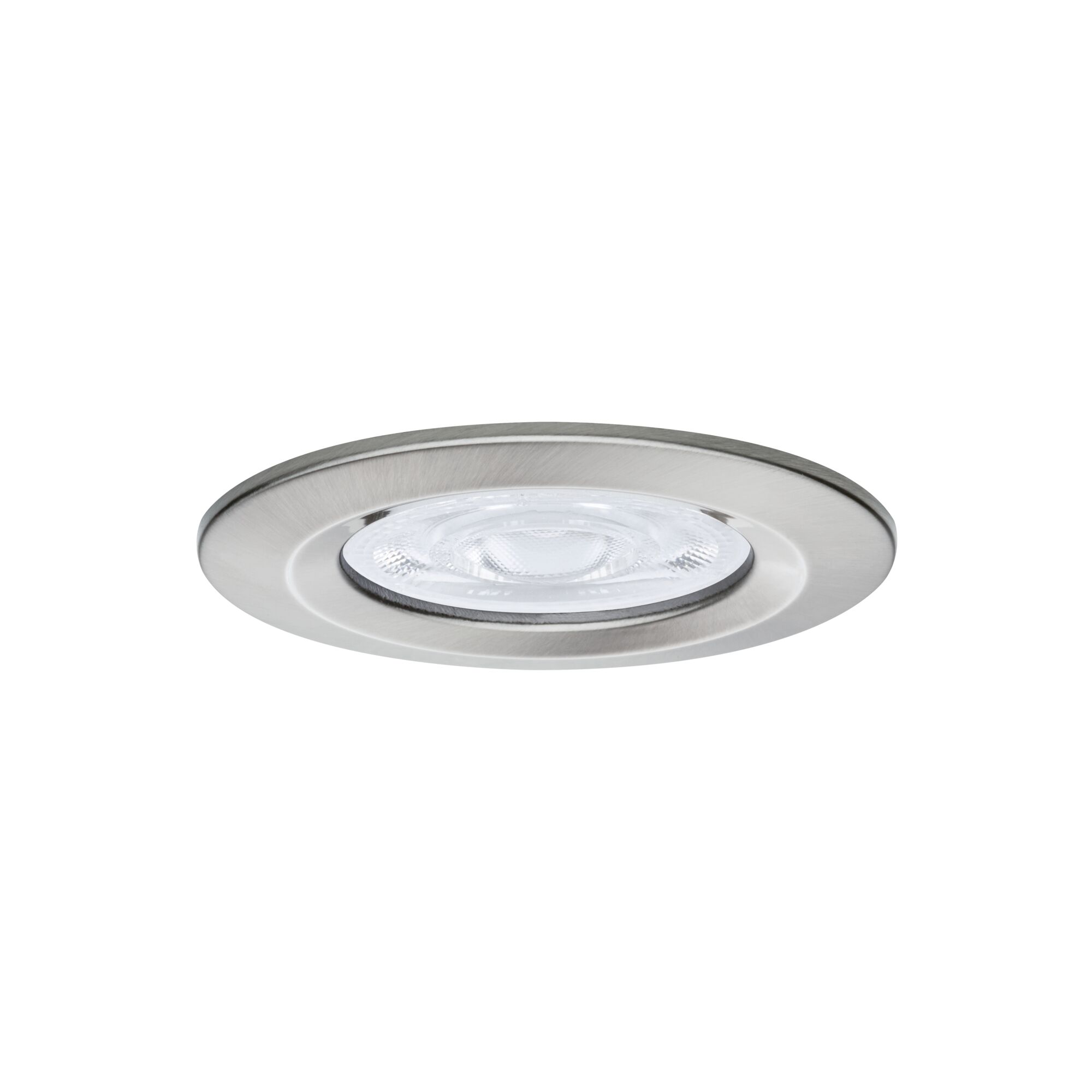 Rundes Einbau-LED-Leuchtmittel aus gebürstetem Edelstahl in Silber für moderne Raumbeleuchtung