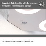 Weißes LED-Deckenlicht mit integriertem Bewegungsmelder und Hochfrequenz-Sensor für automatisches Schalten