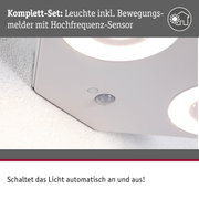 Weißes LED-Deckenlicht mit integriertem Bewegungsmelder und Hochfrequenz-Sensor für automatisches Licht
