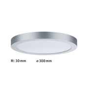Rundes LED-Deckenlicht mit silbernem Aluminiumrahmen und weißem Diffusor, energiesparende Lampe