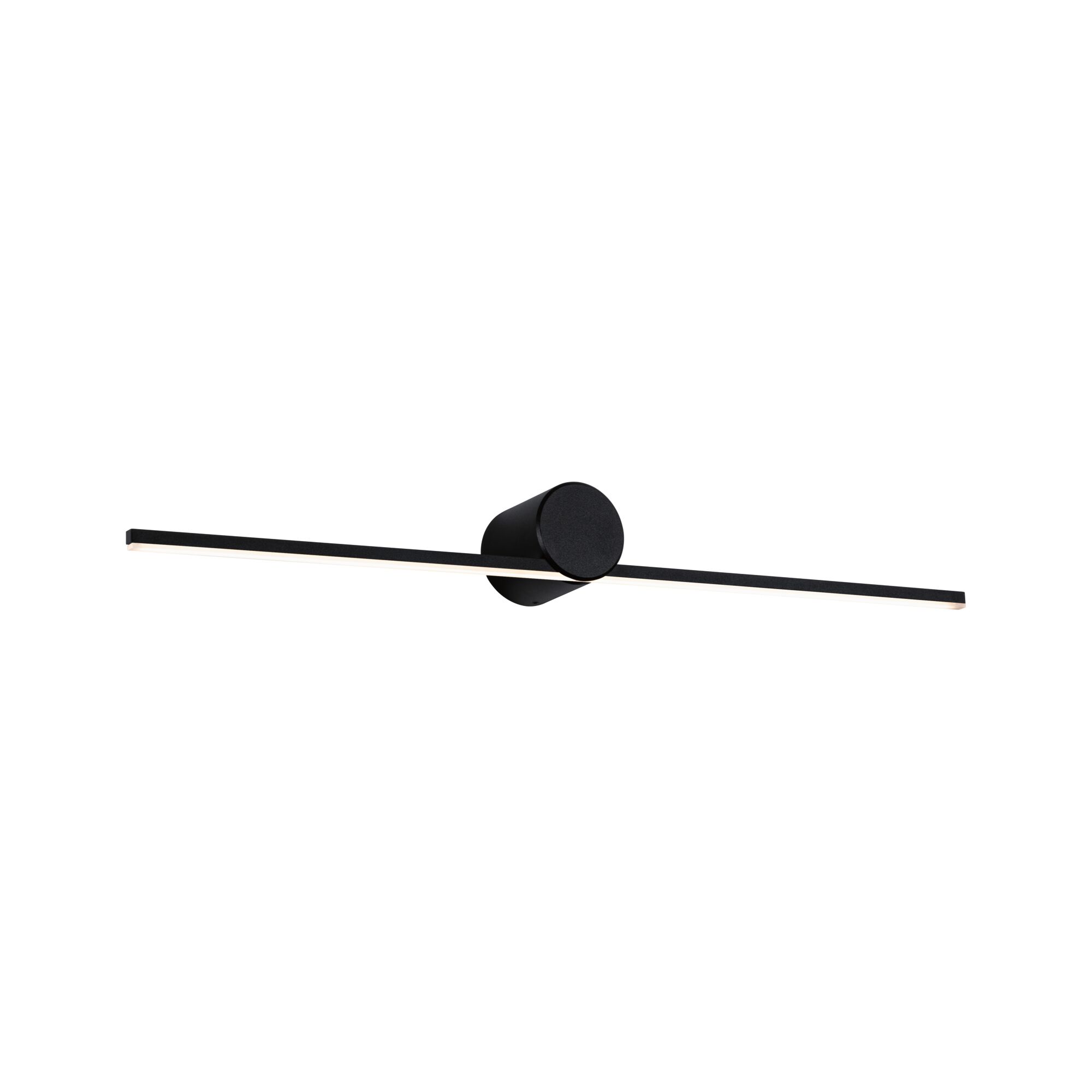Éclairage de miroir LED Sava IP44 3000K 300lm 230V 5W Noir mat Applique murale LED noire en métal avec barre longue et fine pour éclairage intérieur moderne